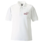 Laxey - Embroidered White Polo Shirt